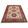 Kazak Rug Handmade Beige Medallion 4x7 ft