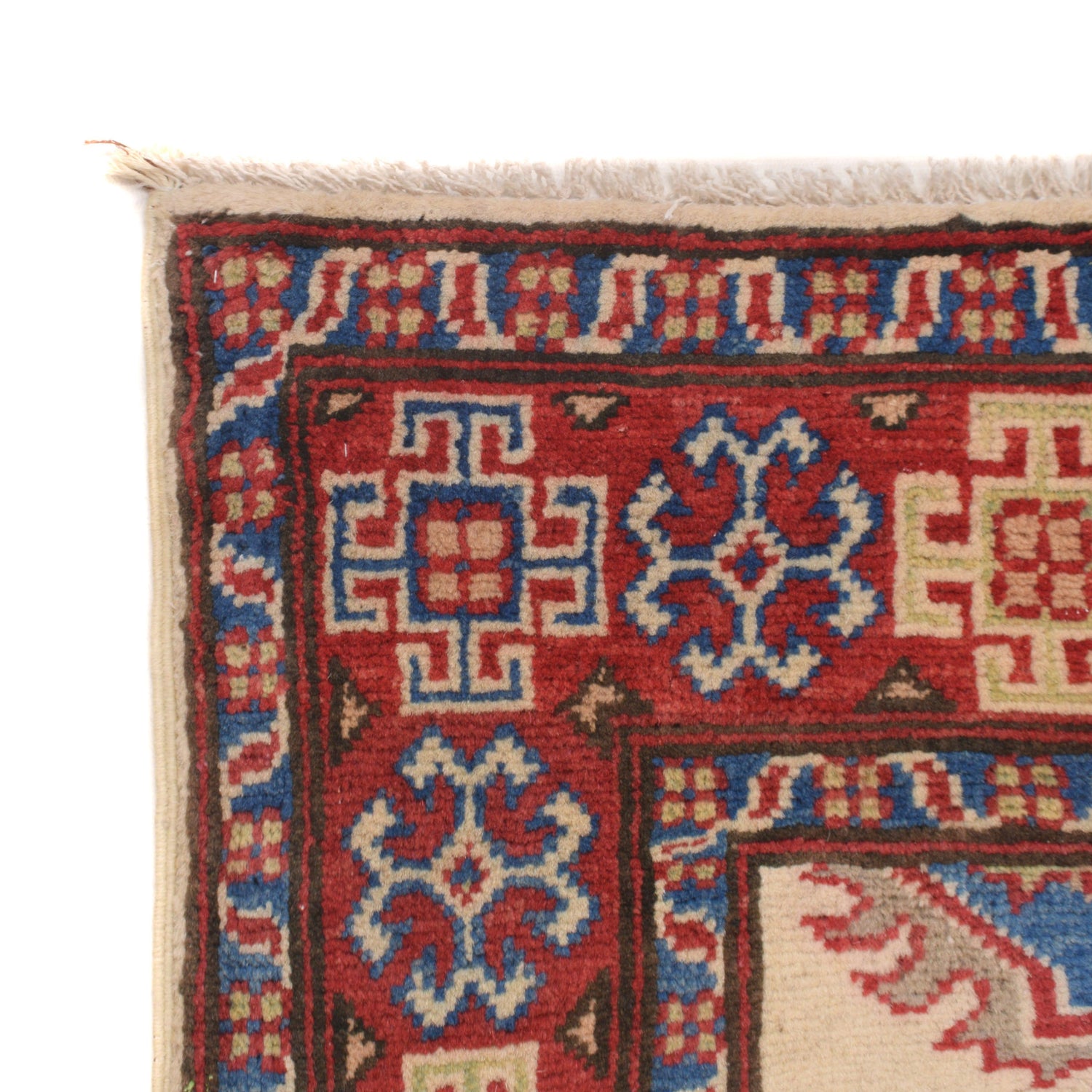 Kazak Rug Handmade Ivory Medallion 3x5 ft