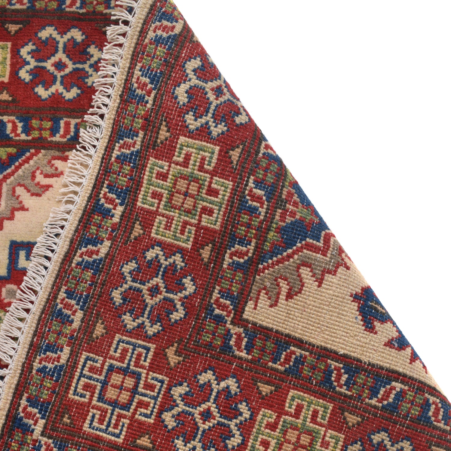Kazak Rug Handmade Ivory Medallion 3x5 ft