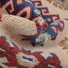 Kazak Rug Handmade Ivory Medallion 3x5 ft