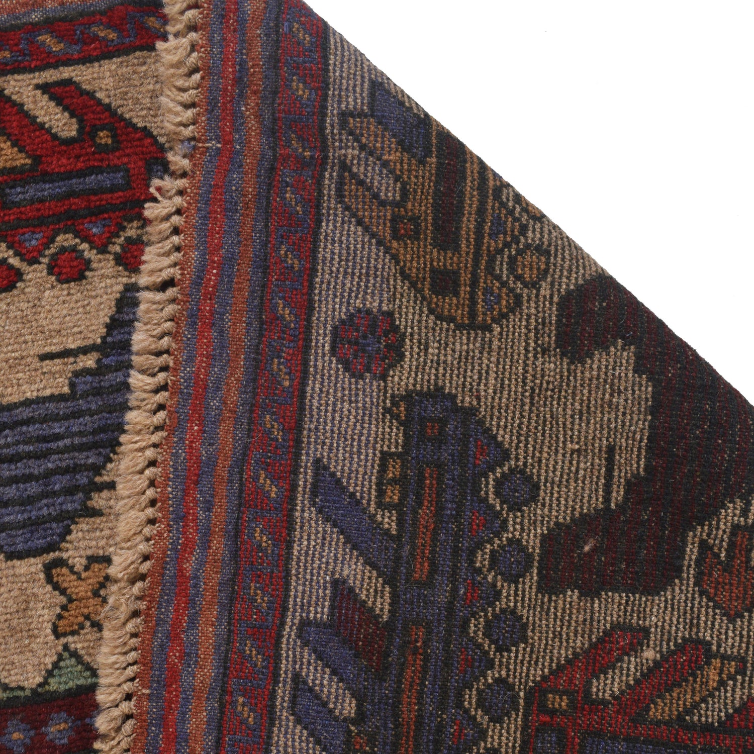 War Area Rug Handmade Brown Tank + Helicopter 3x5 ft