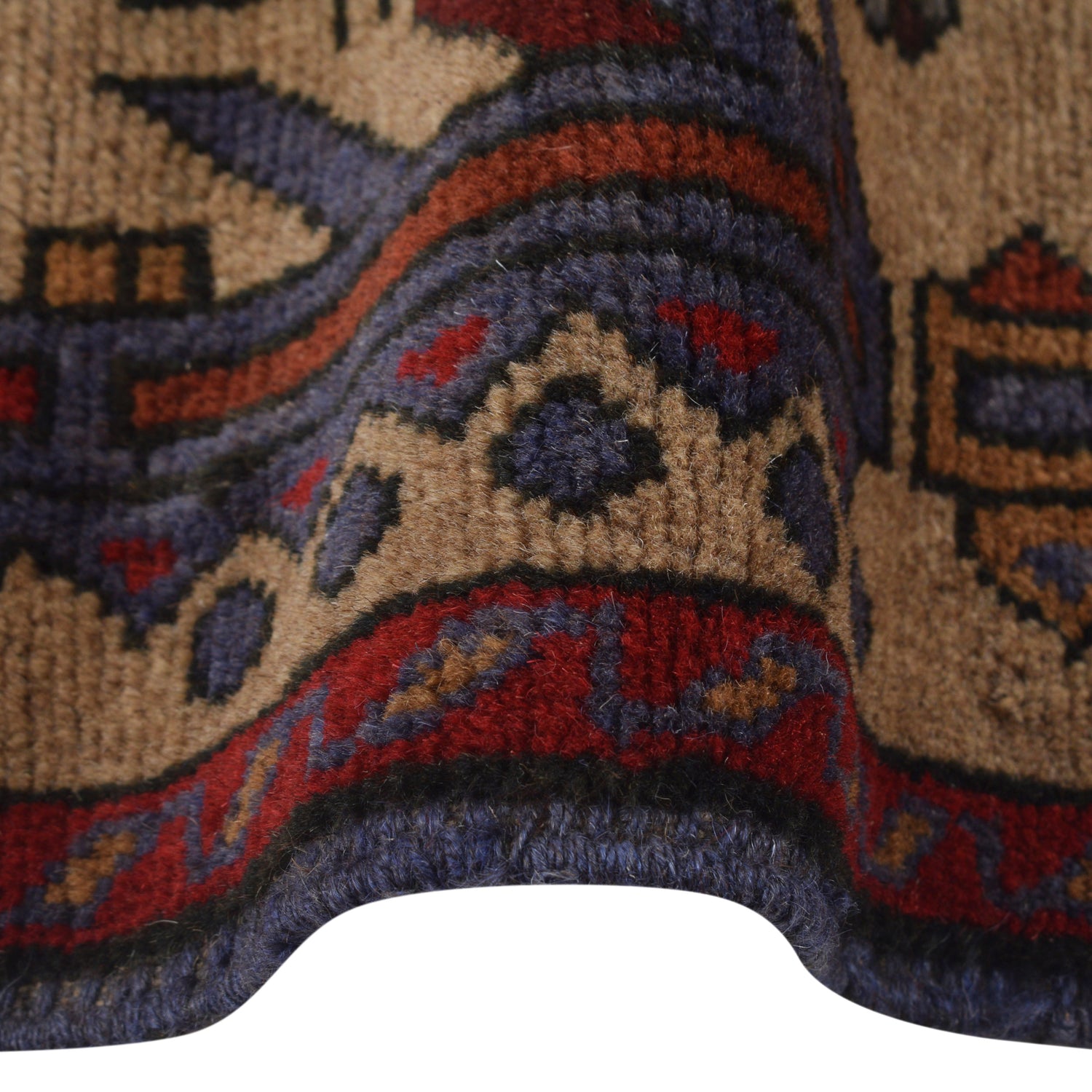 War Area Rug Handmade Brown Tank + Helicopter 3x5 ft