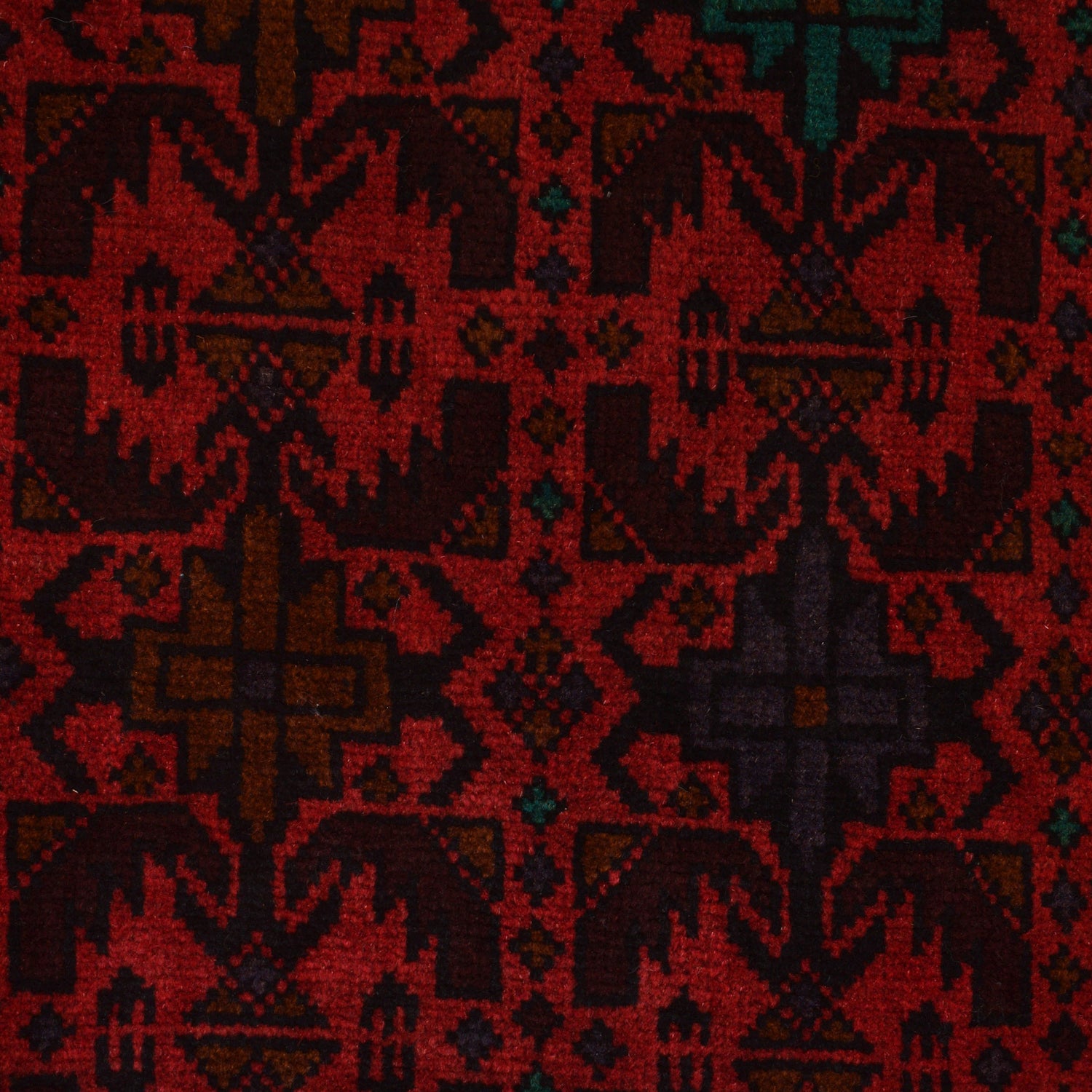 Baluchi Rug Handmade Red Geometric 4x6 ft