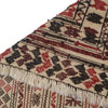 Soumak Kilim Area Rug Handmade White Geometric 4x6 ft