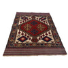 Barjasta Area Rug Handmade Beige Floral 4x6 ft