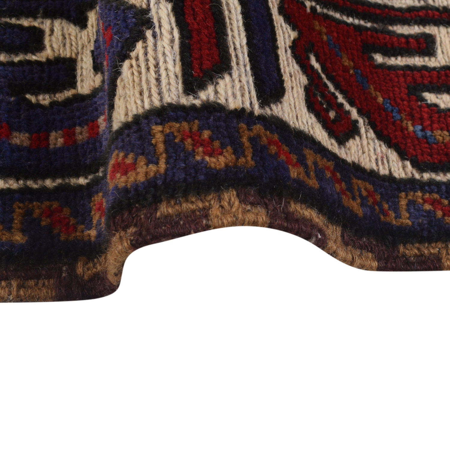 Barjasta Area Rug Handmade Beige Floral 4x6 ft
