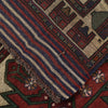 Barjasta Area Rug Handmade Beige Floral 4x6 ft