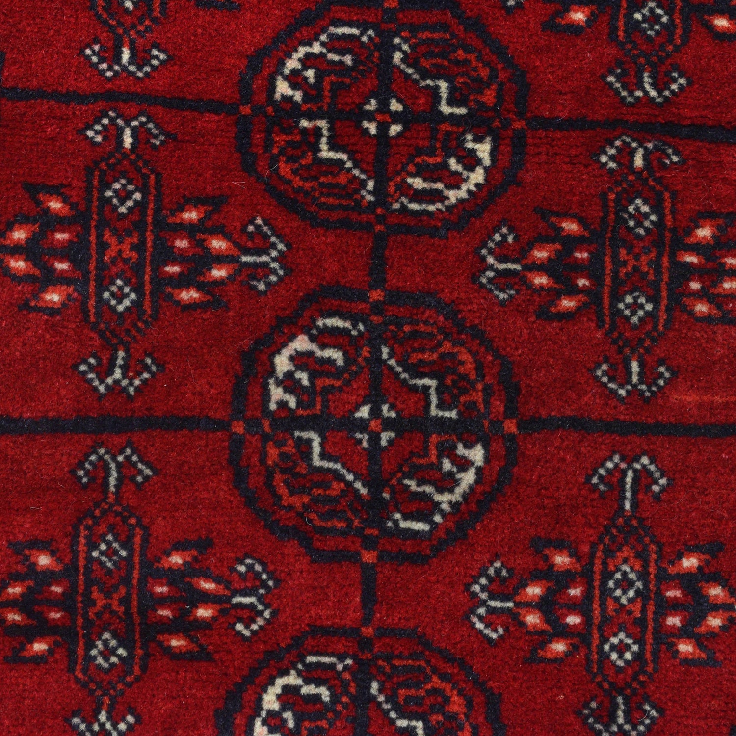 Bokhara Rug Handmade Vibrant Red Medallion 6' Runner