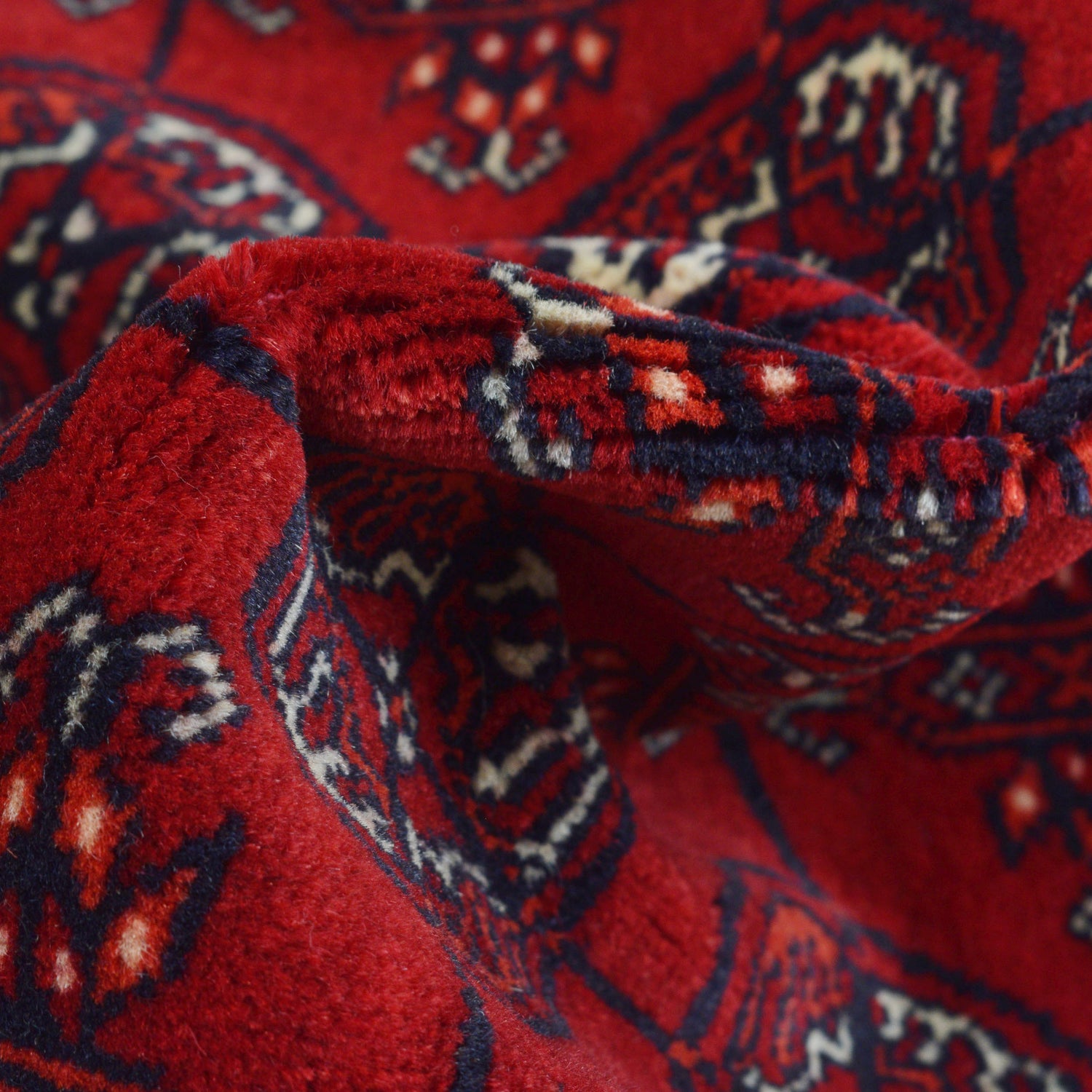 Bokhara Rug Handmade Vibrant Red Medallion 6' Runner