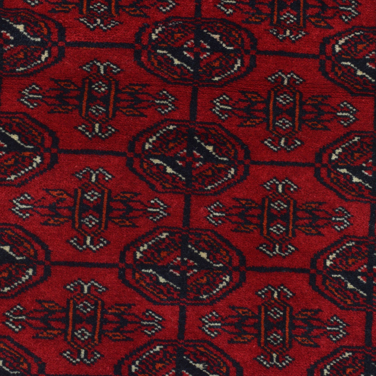 Bokhara Rug Handmade Vibrant Red Medallion 6' Runner
