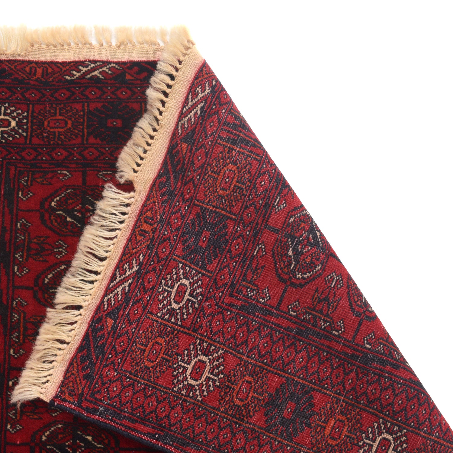 Bokhara Rug Handmade Vibrant Red Medallion 6' Runner