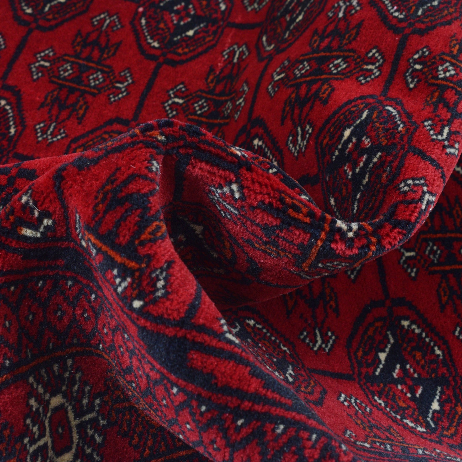Bokhara Rug Handmade Vibrant Red Medallion 6' Runner