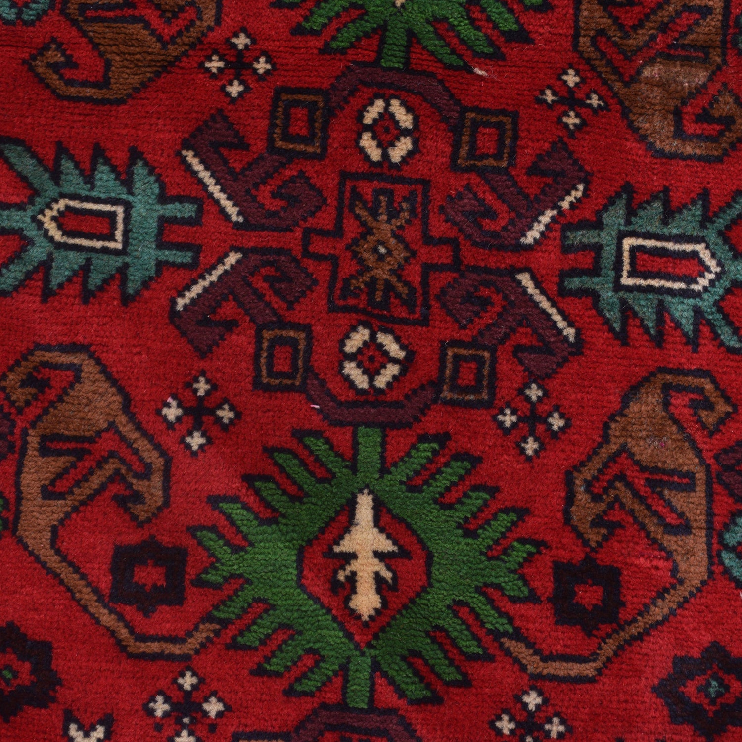Bokhara Rug Handmade Vibrant Red Medallion 6' Runner