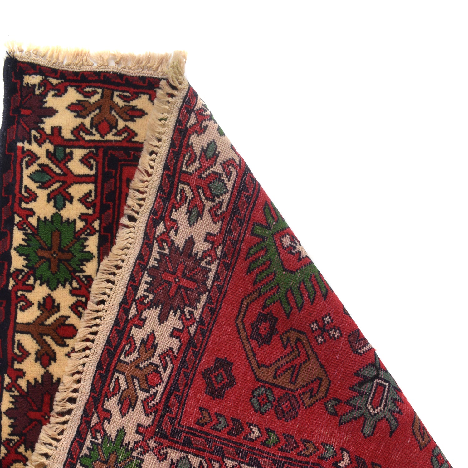 Bokhara Rug Handmade Vibrant Red Medallion 6' Runner