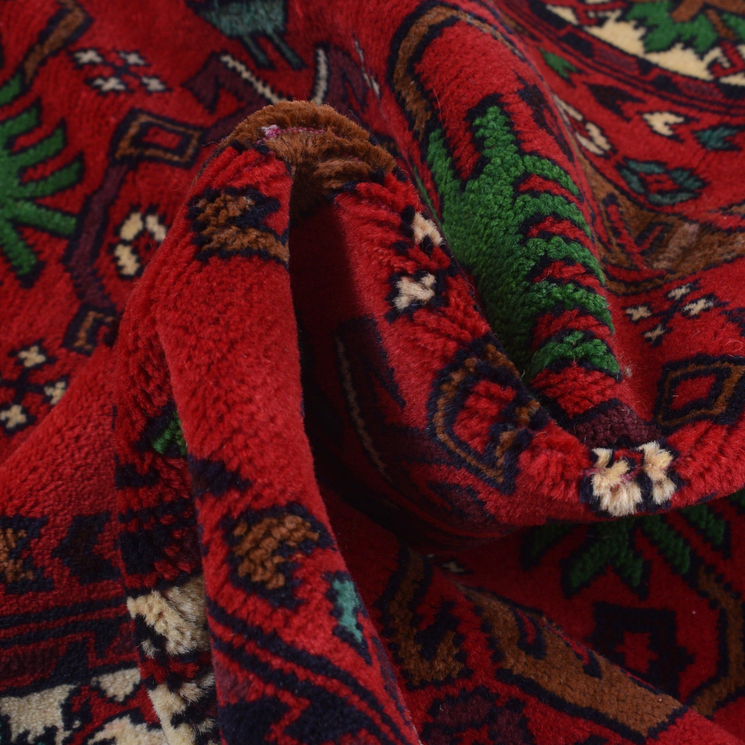 Bokhara Rug Handmade Vibrant Red Medallion 6' Runner