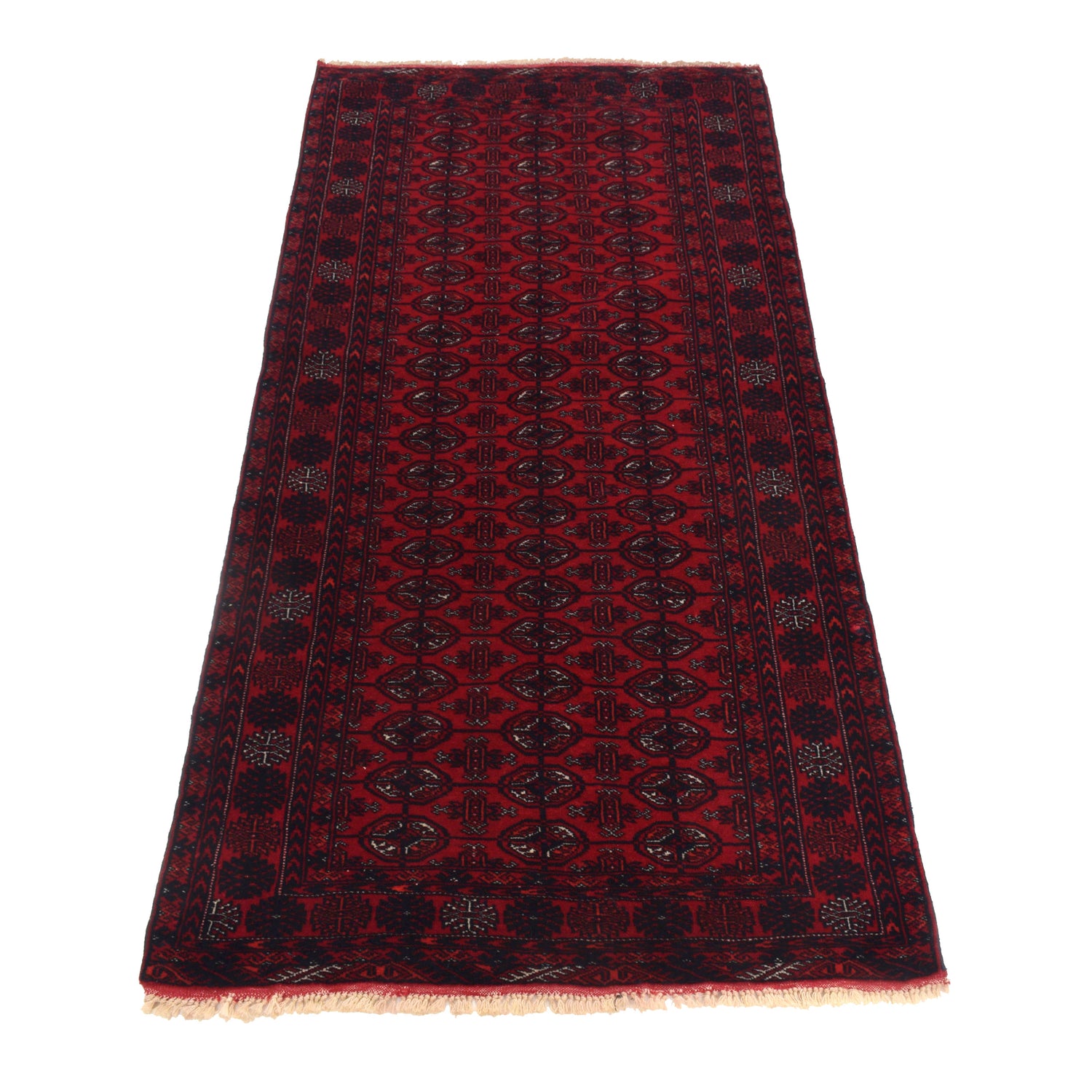 Bokhara Rug Handmade Vibrant Red Medallion 6' Runner