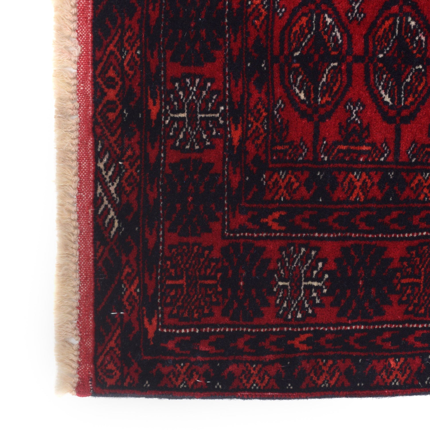 Bokhara Rug Handmade Vibrant Red Medallion 6' Runner