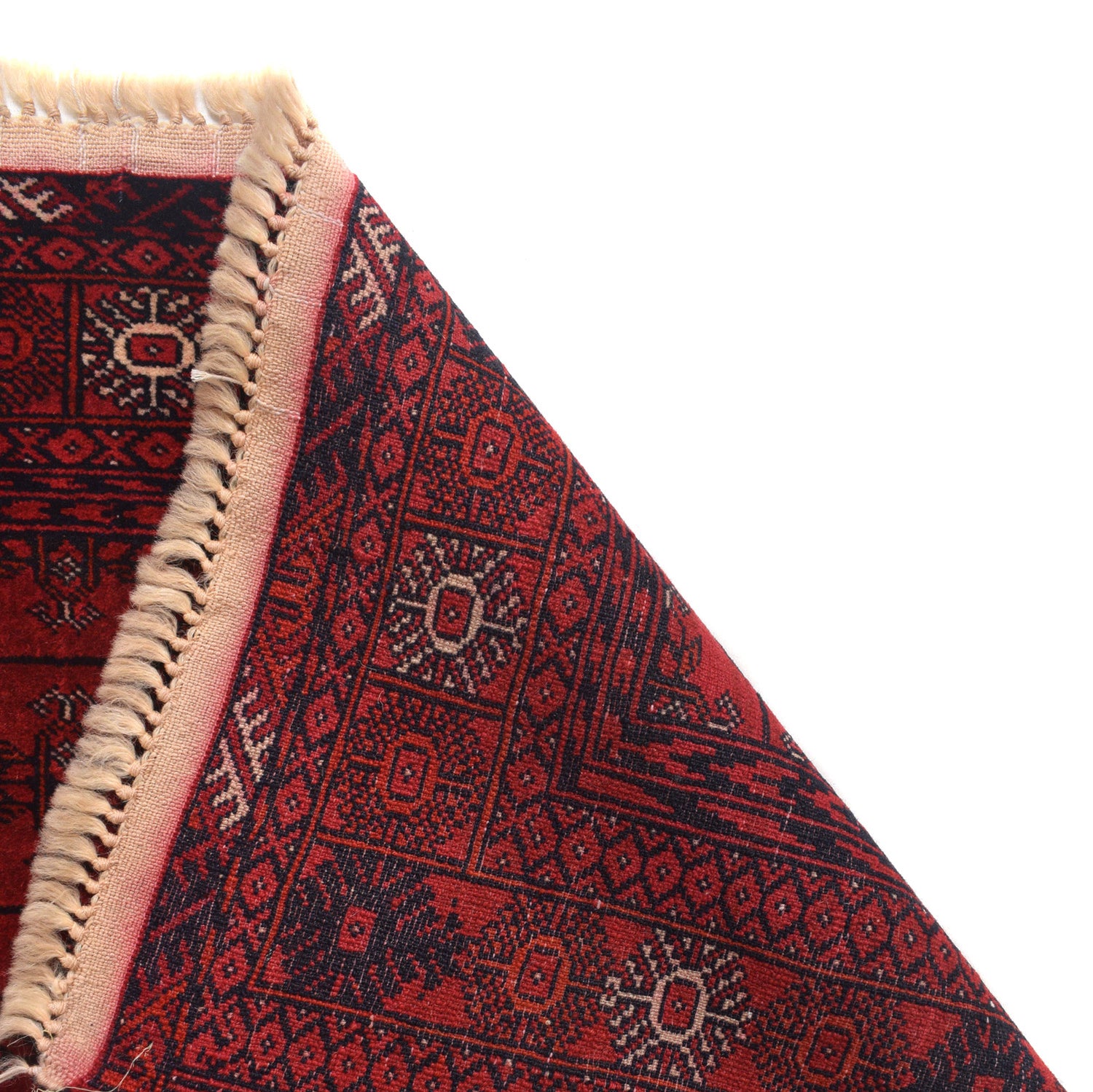 Bokhara Rug Handmade Vibrant Red Medallion 6' Runner