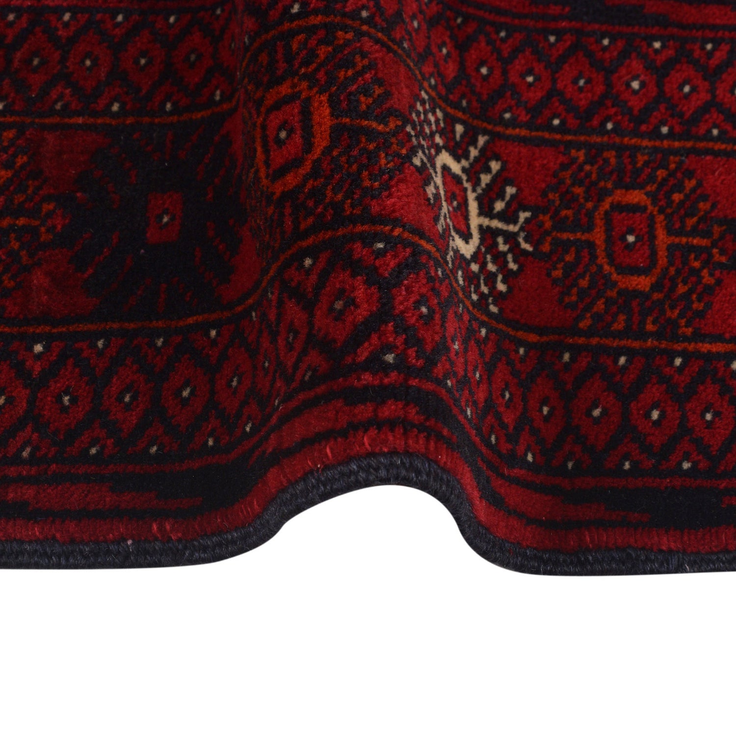 Bokhara Rug Handmade Vibrant Red Medallion 6' Runner