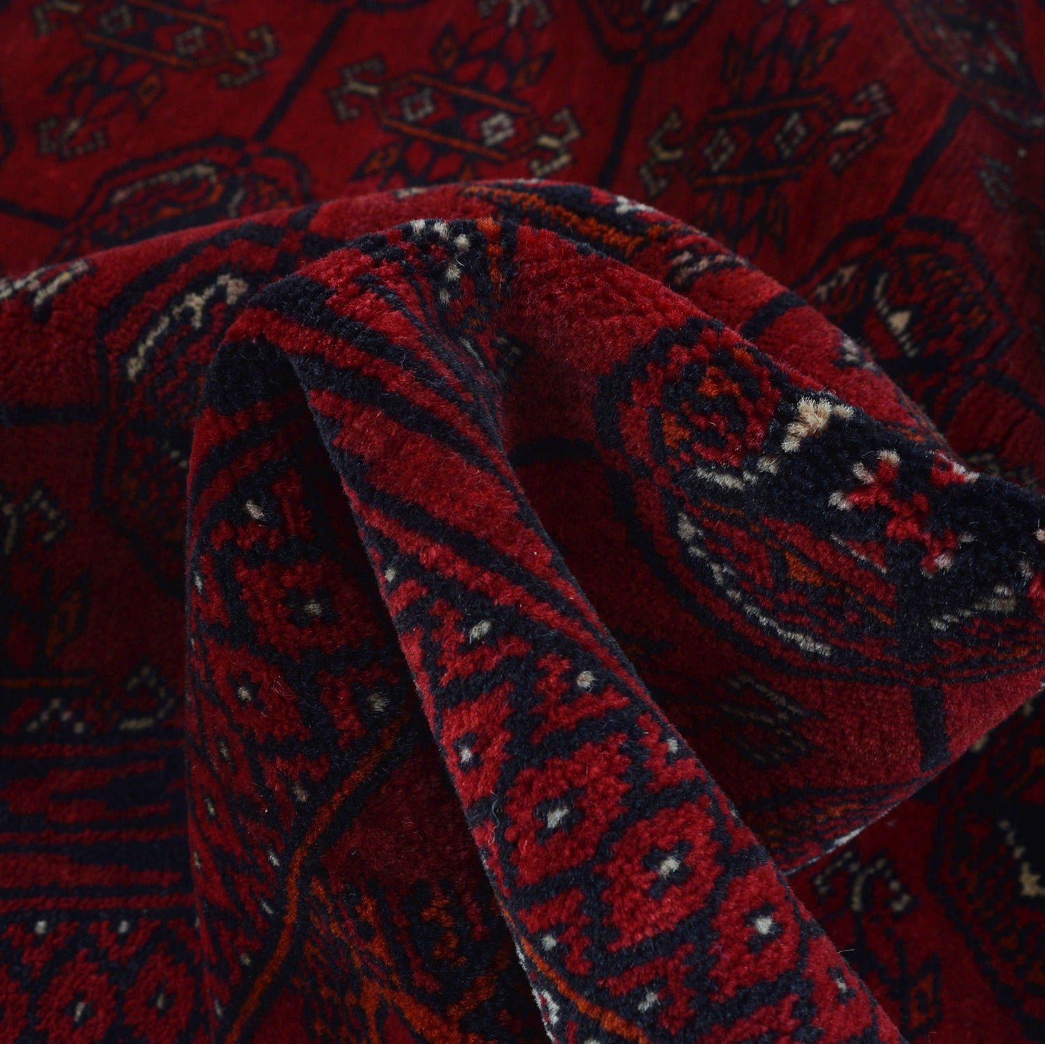Bokhara Rug Handmade Vibrant Red Medallion 6' Runner