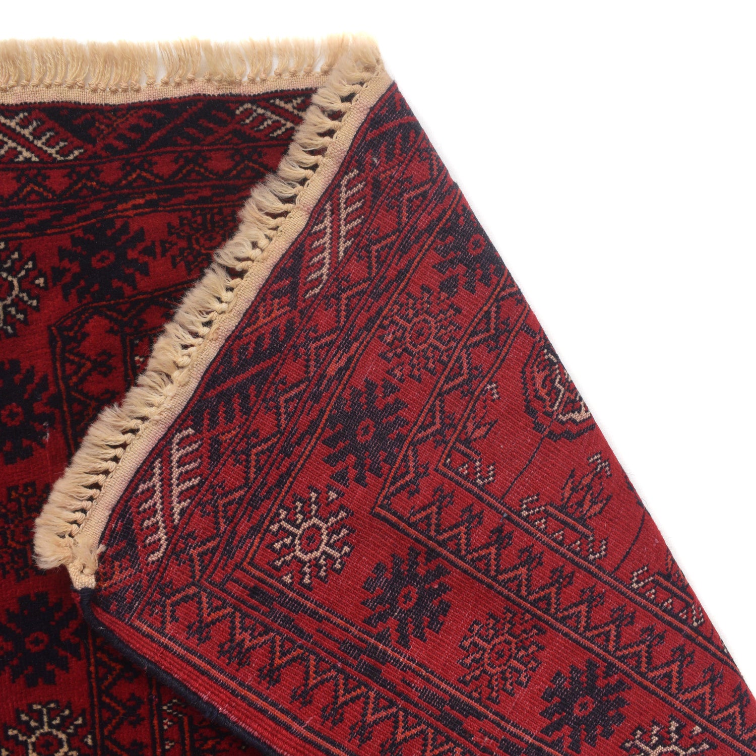 Bokhara Rug Handmade Vibrant Red Medallion 6' Runner