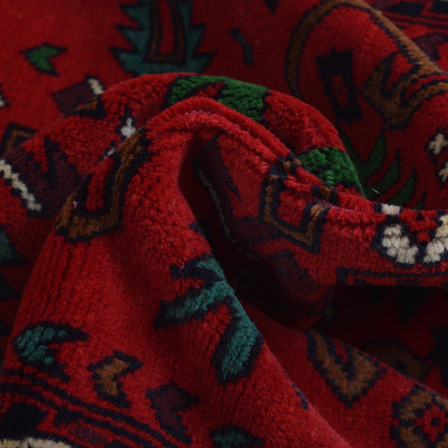 Bokhara Rug Handmade Vibrant Red Medallion 6' Runner