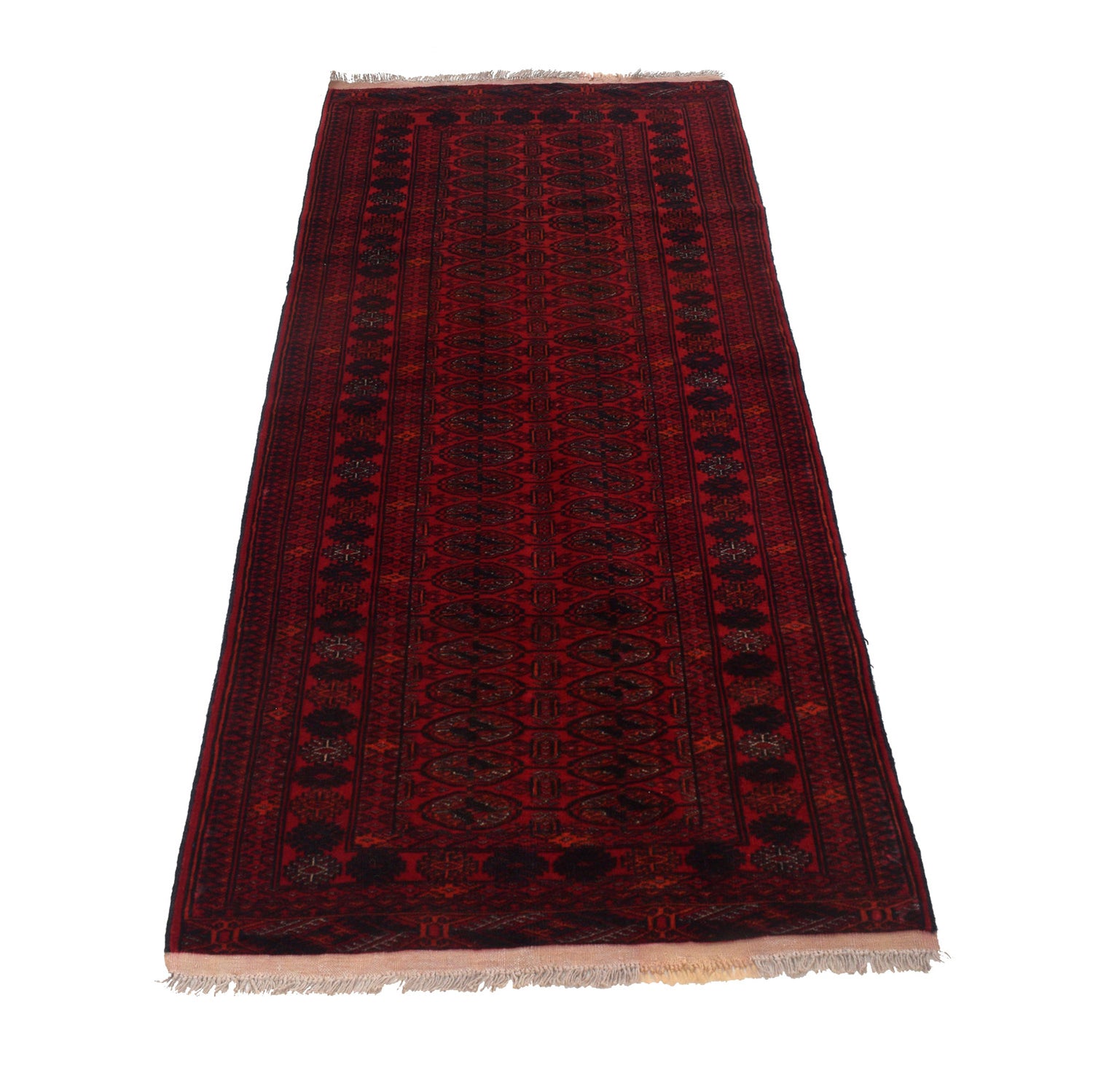 Bokhara Rug Handmade Vibrant Red Medallion 6' Runner