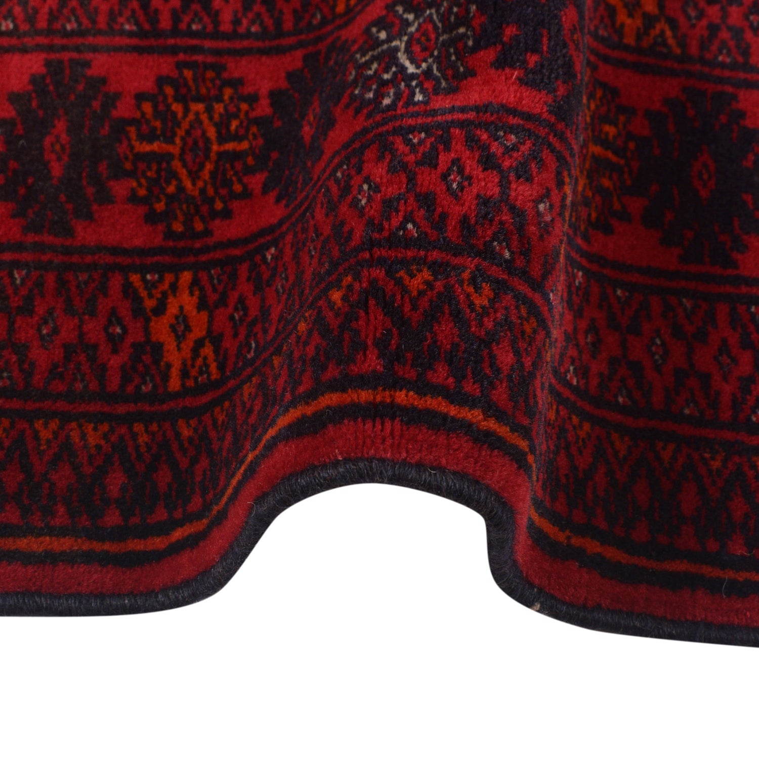 Bokhara Rug Handmade Vibrant Red Medallion 6' Runner
