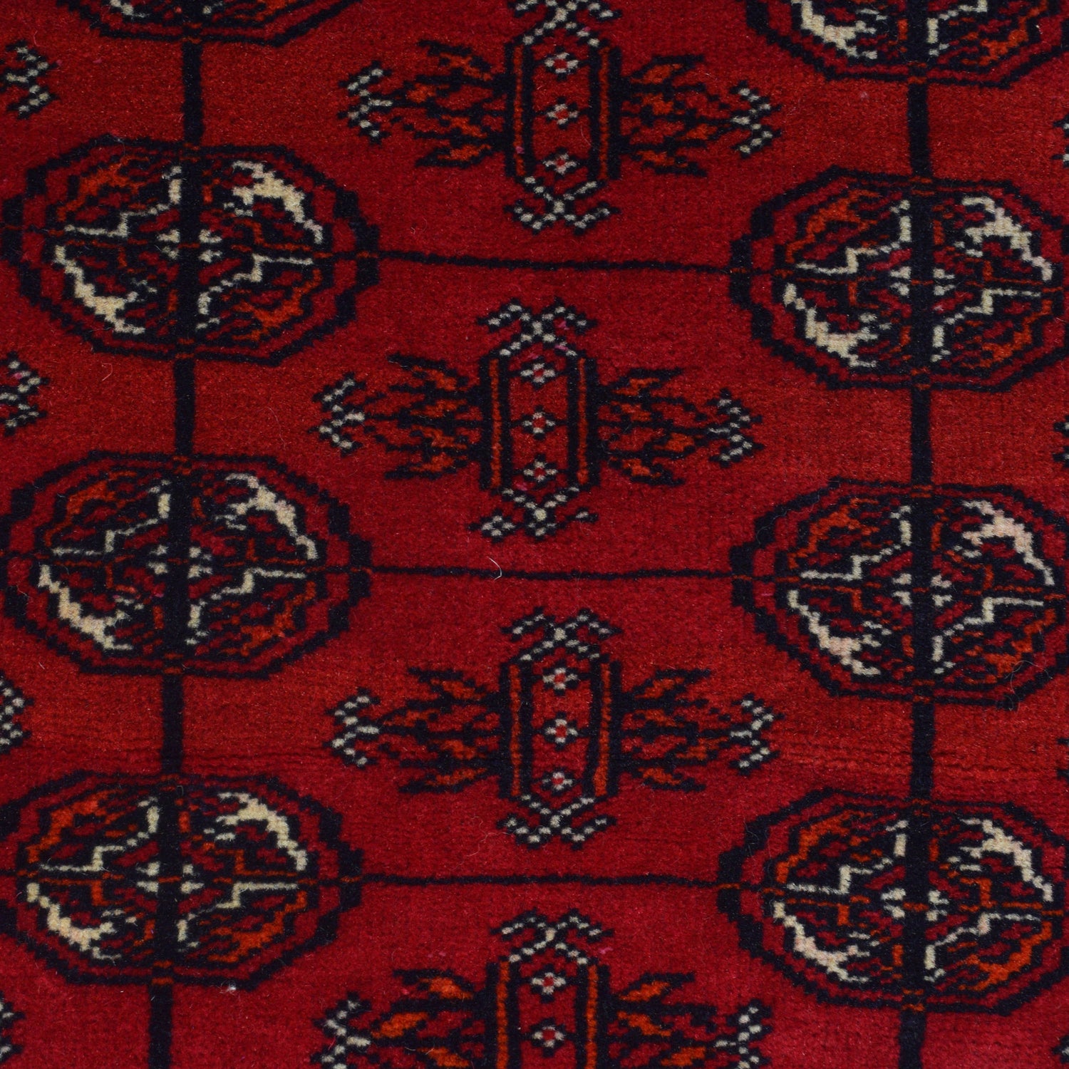Bokhara Rug Handmade Vibrant Red Medallion 6' Runner