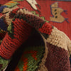 Pictorial Rug Handmade Red Design