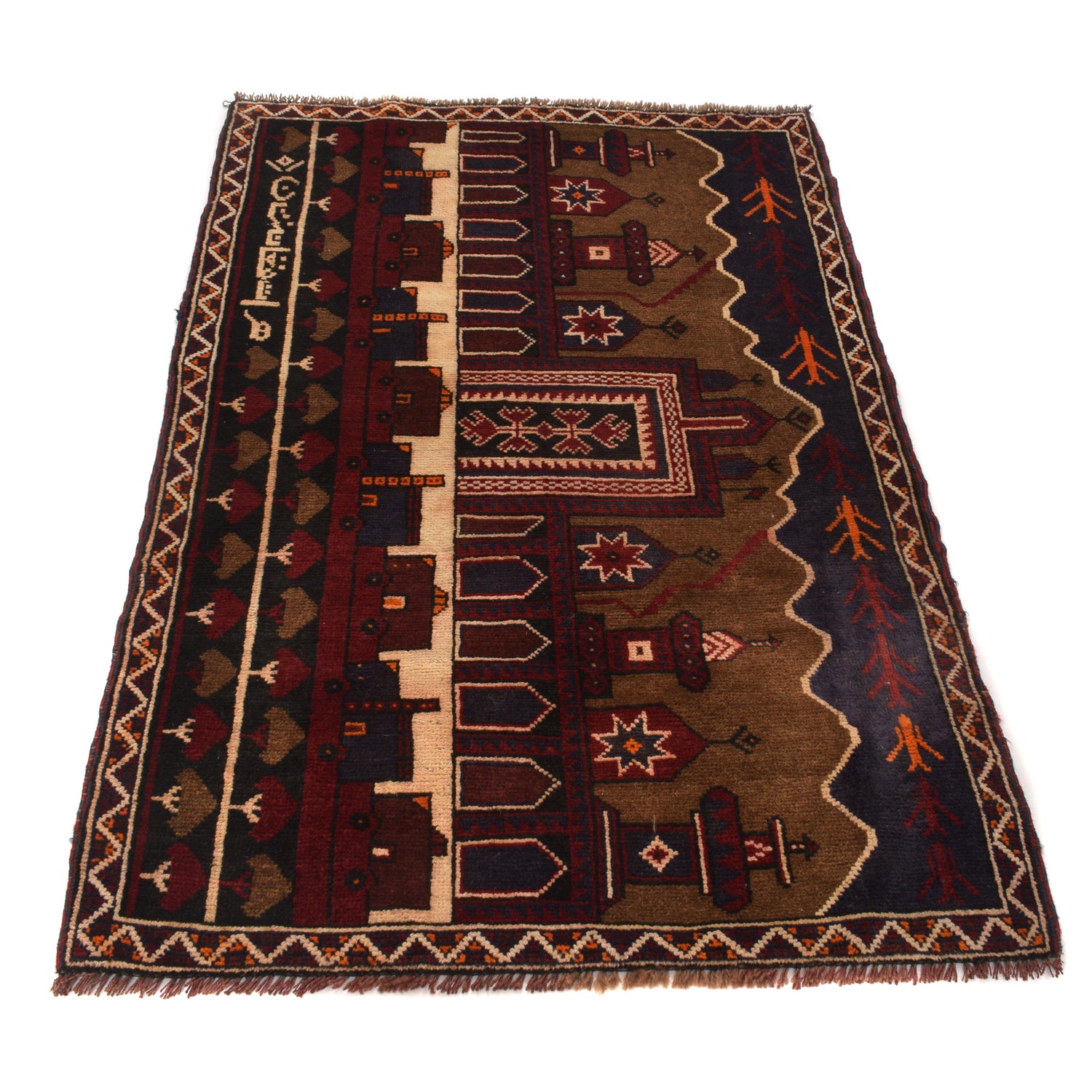 Pictorial Rug Handmade Multi Design