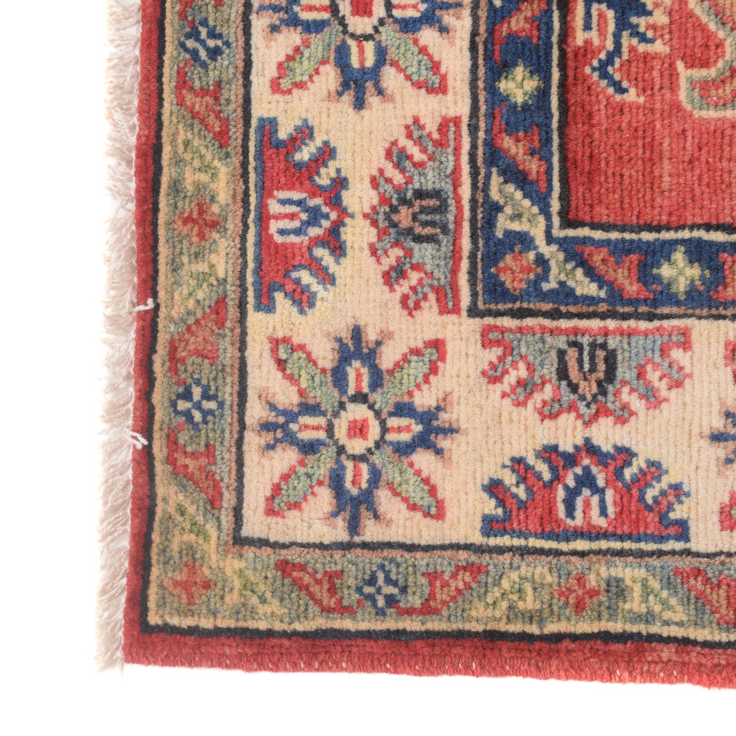 Kazak Rug Handmade Red Medallion 3x5 ft