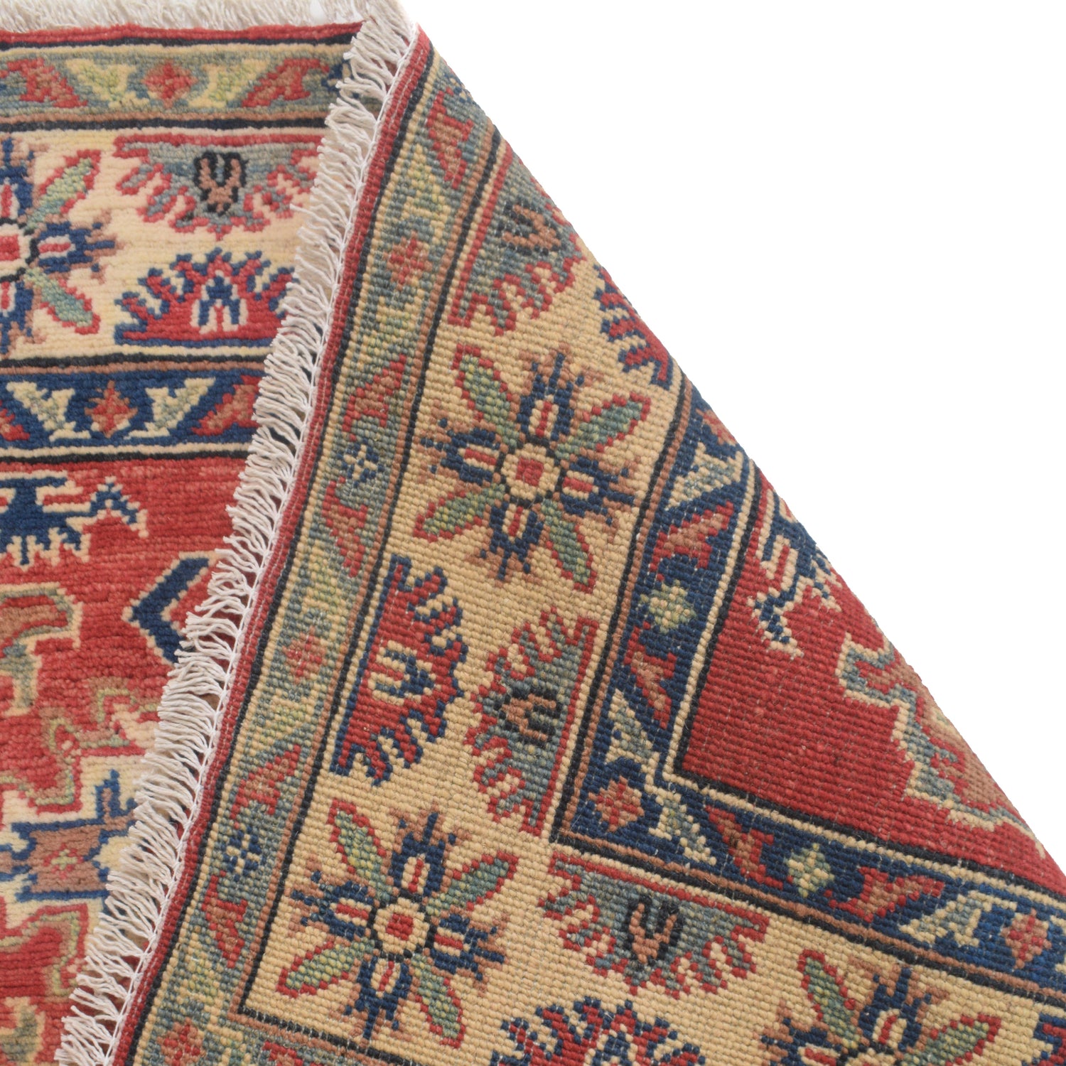 Kazak Rug Handmade Red Medallion 3x5 ft