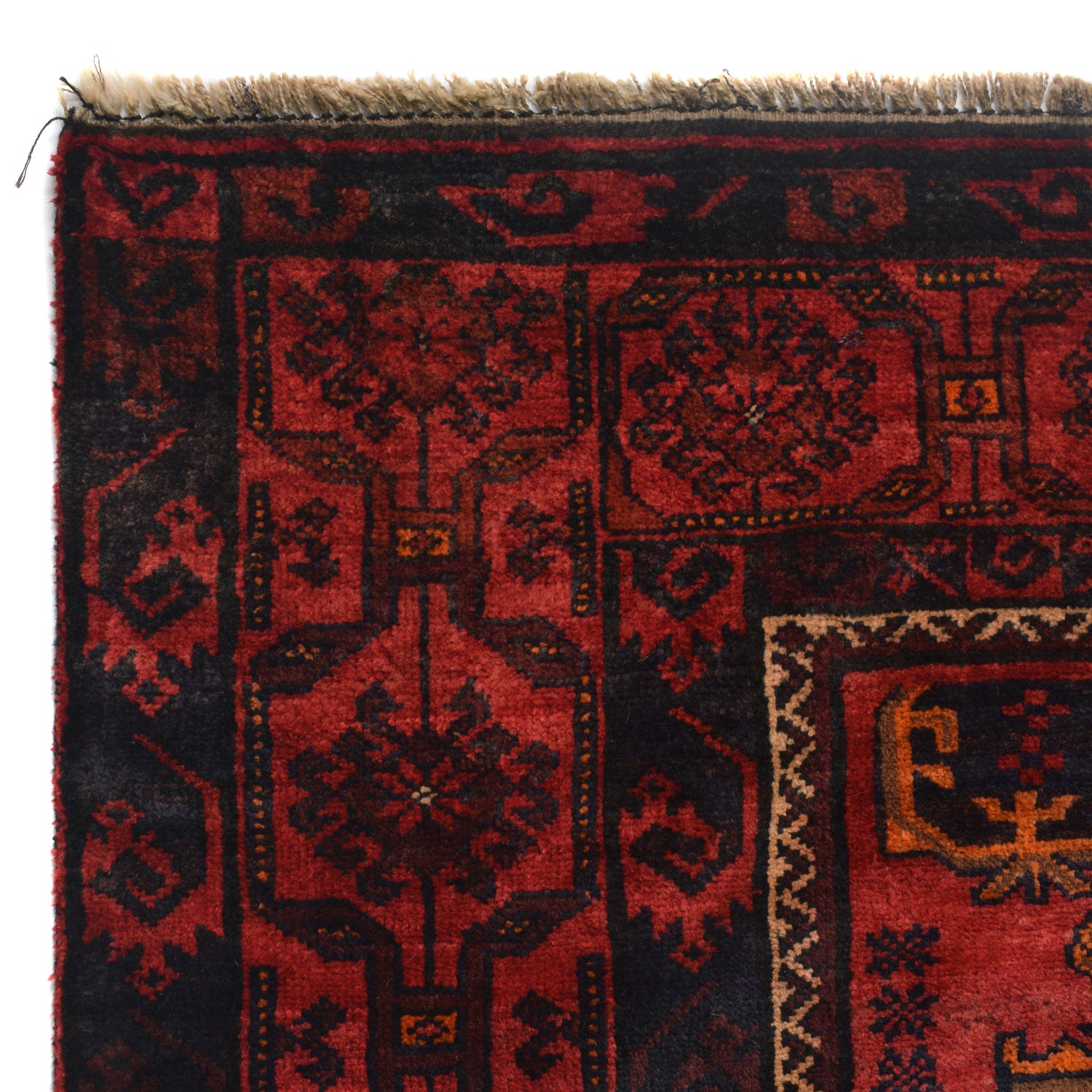 Baluchi Rug Handmade Red Geometric -