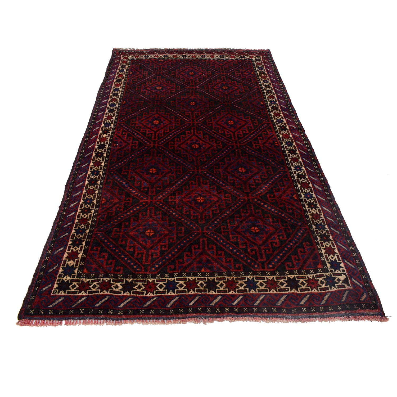 Baluchi Rug Handmade Multi Geometric 5x8 ft