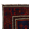 Baluchi Rug Handmade Navy Blue Geometric 4x6 ft