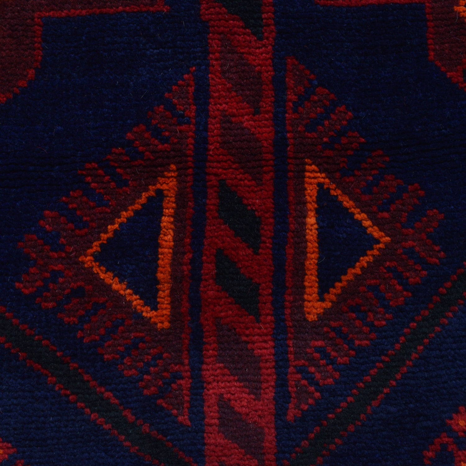 Baluchi Rug Handmade Navy Blue Geometric 4x6 ft