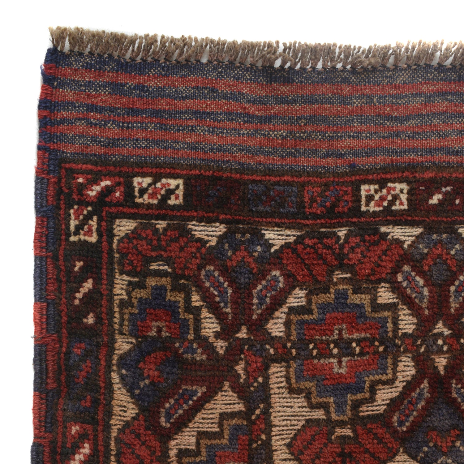 Barjasta Area Rug Handmade Beige Floral 4x6 ft