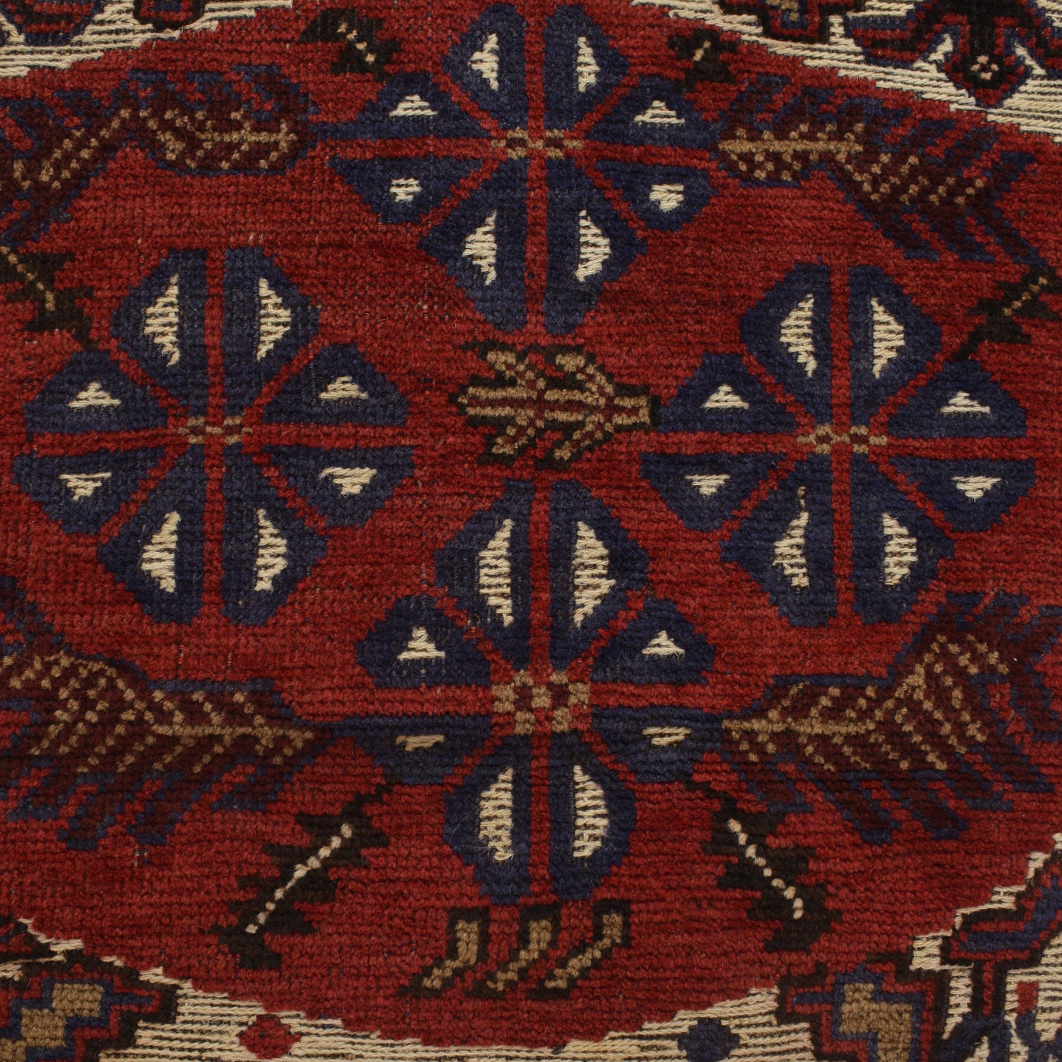 Barjasta Area Rug Handmade Beige Floral 4x6 ft