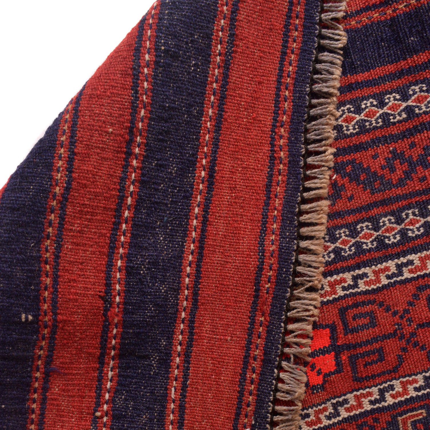 Laghari Kilim Area Rug Handmade Multi Geometric 4x7 ft