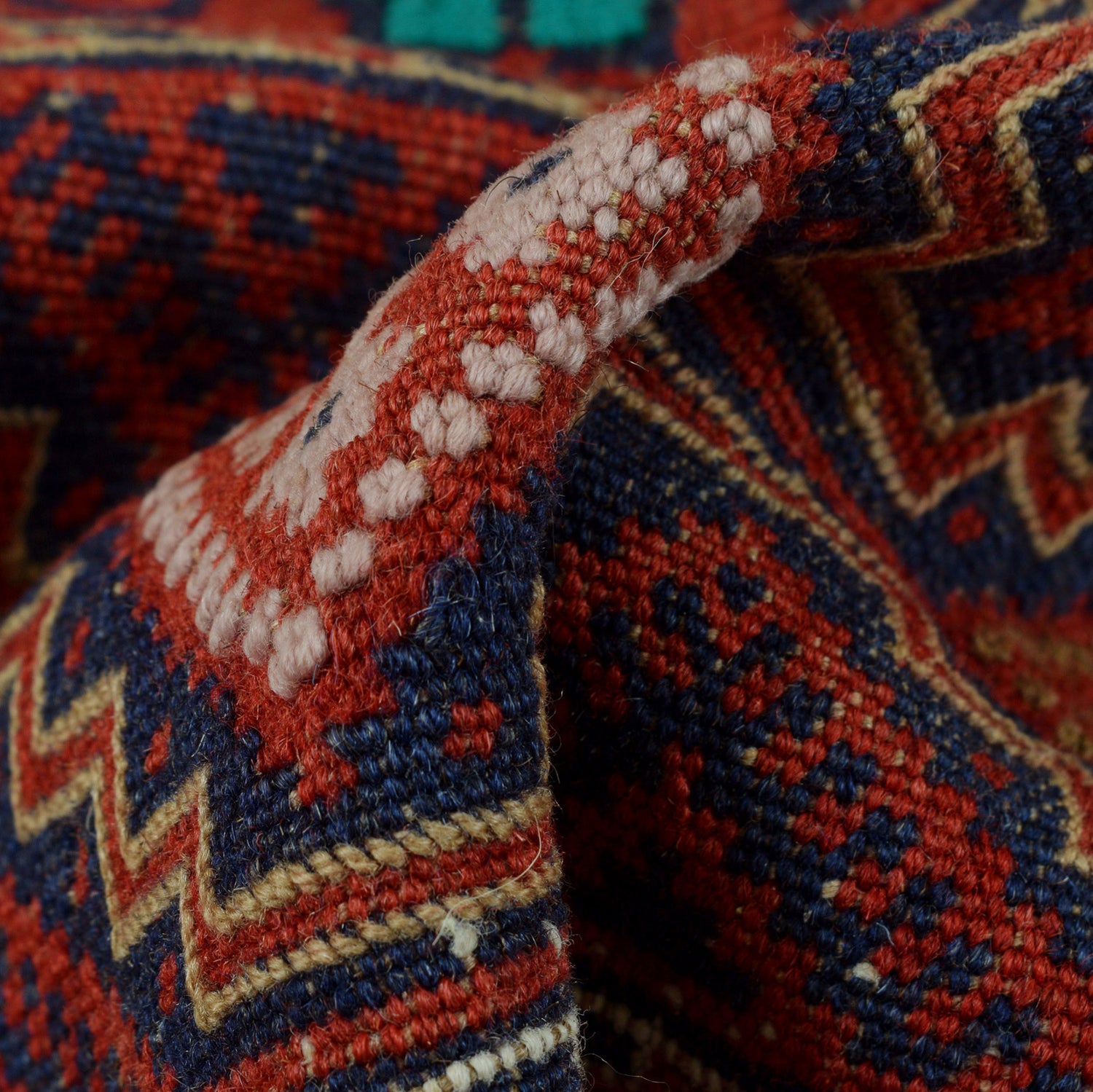 Laghari Kilim Area Rug Handmade Multi Geometric 4x7 ft