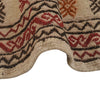 Soumak Kilim Area Rug Handmade White Geometric 4x6 ft