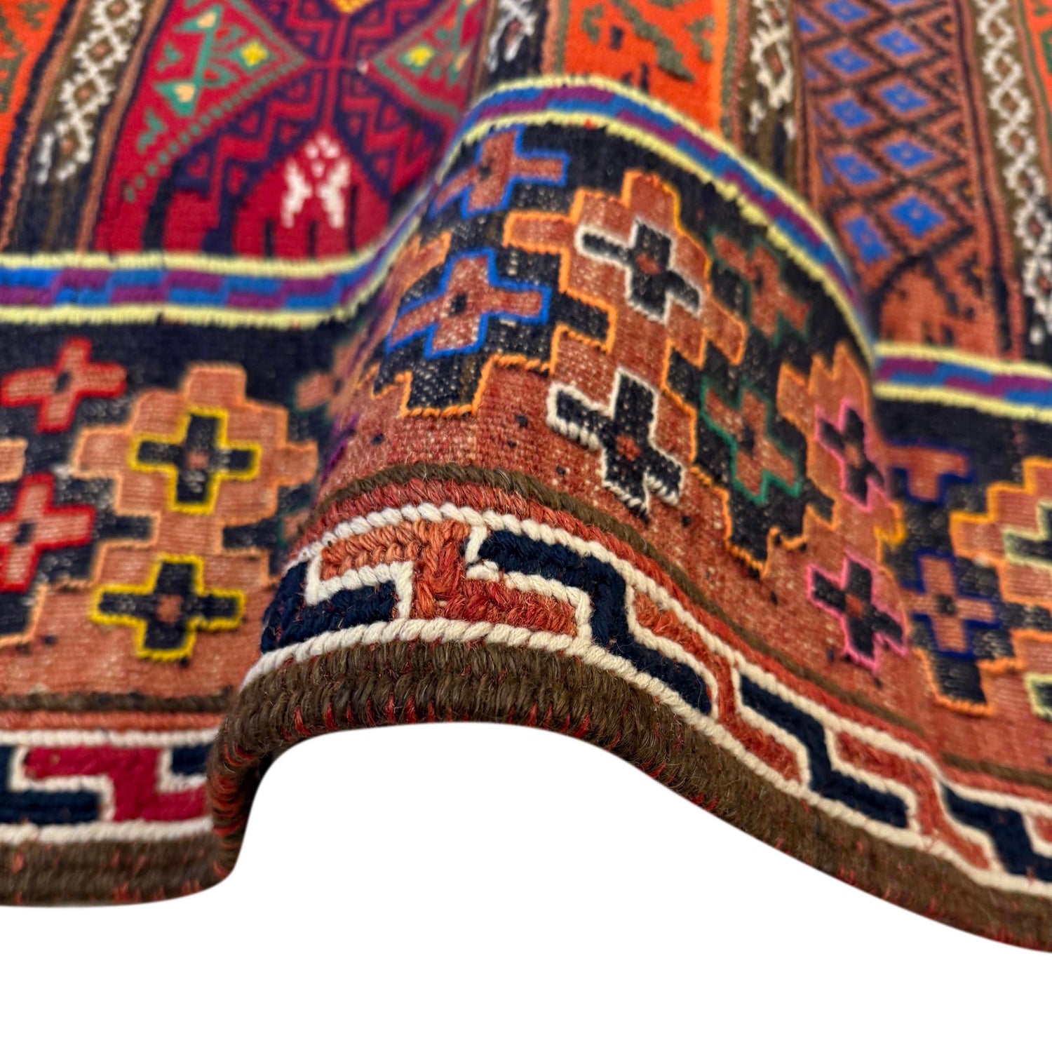 Laghari Kilim Area Rug Handmade Multi Geometric 5x8 ft