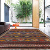 Laghari Kilim Area Rug Handmade Multi Geometric 4x6 ft