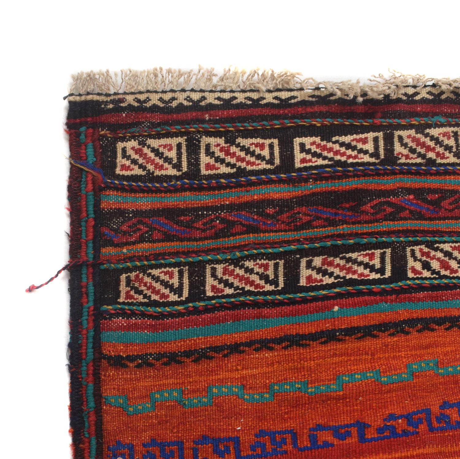 Table Sheet Area Rug Runner Handmade Multi Curvilinear 5'