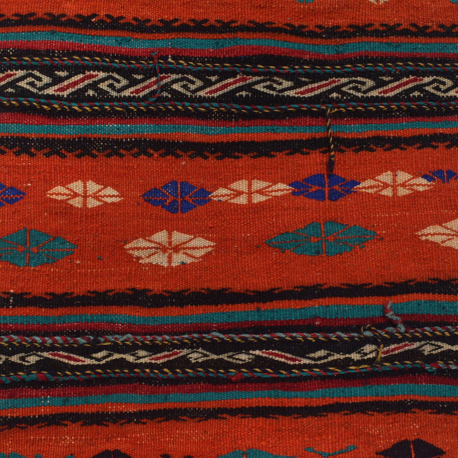 Table Sheet Area Rug Runner Handmade Multi Curvilinear 5'