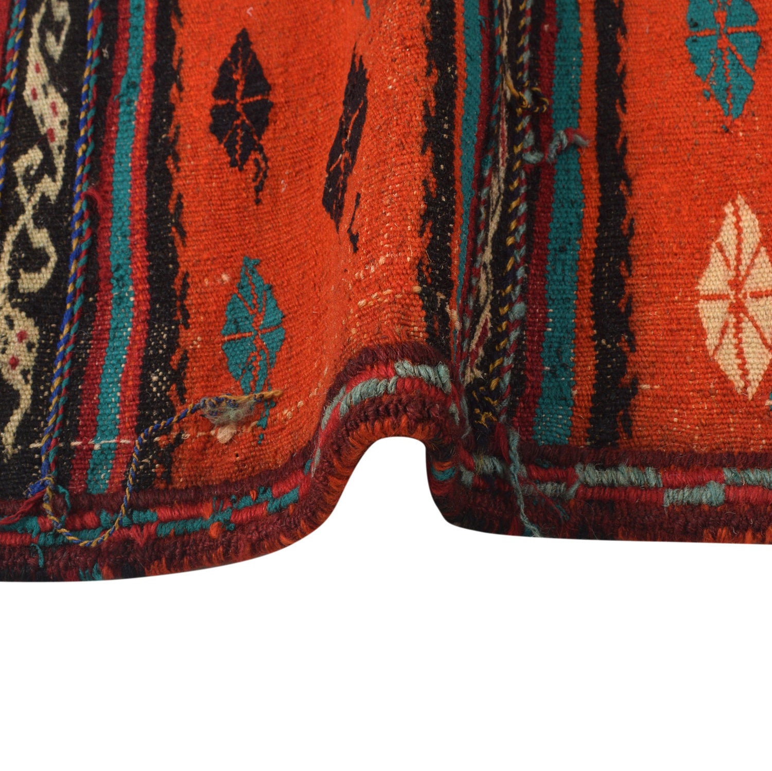 Table Sheet Area Rug Runner Handmade Multi Curvilinear 5'