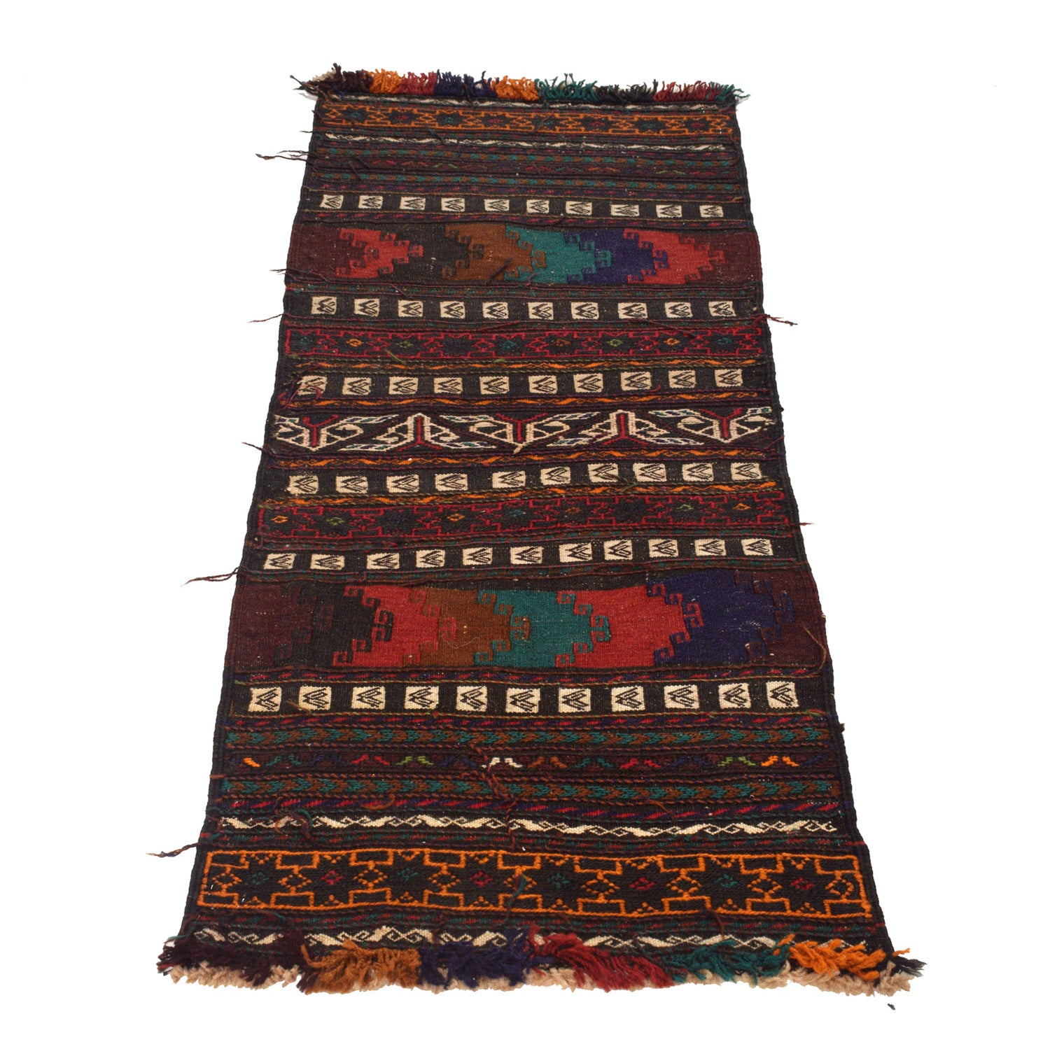 Table Sheet Runner Handmade Multi Curvilinear 5' Runner
