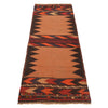 Table Sheet Area Rug Runner Handmade Brown Curvilinear 6'