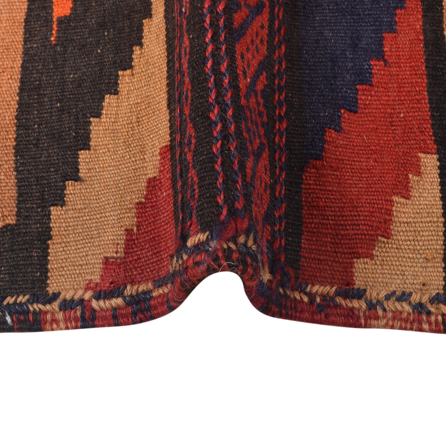 Table Sheet Area Rug Runner Handmade Brown Curvilinear 6'